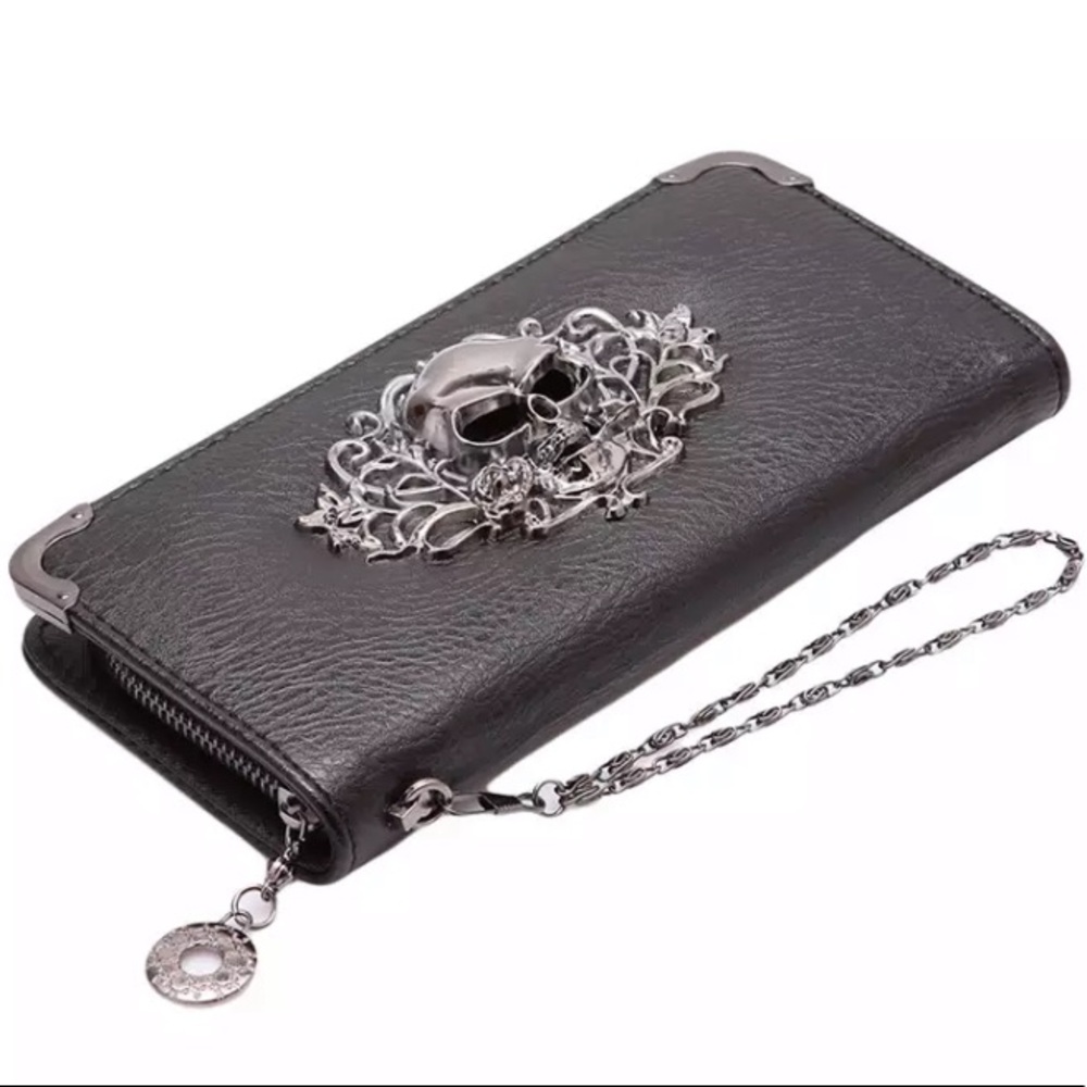 Goth Punk Skull Black Wallet